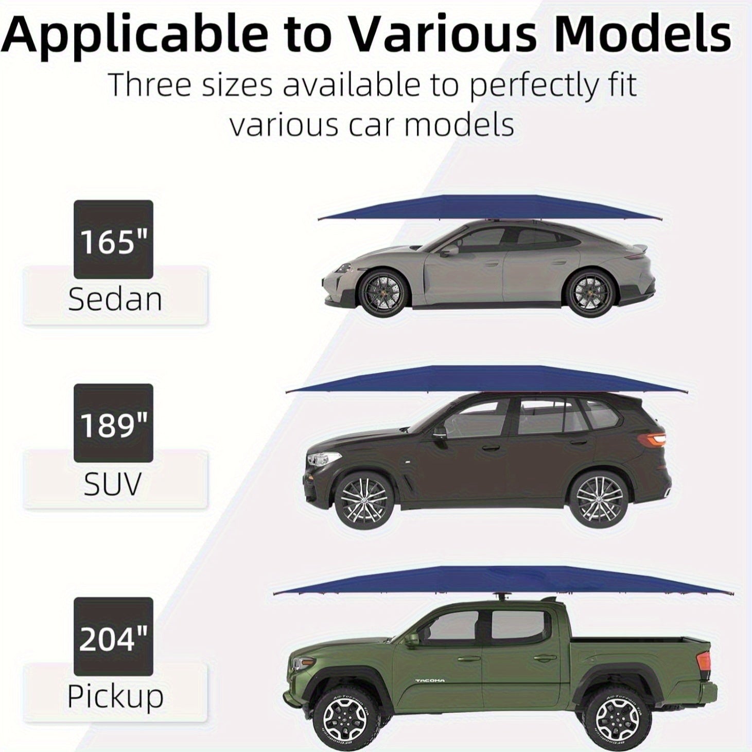 SLOMBOX Retractable Car Sunshade with Remote Control, Electric Foldable Awn for Outdoor Vehicle Protection, Deep Blue, Compatible with Most Cars, Car Sunshade, Vehicle Sun Protection, Modern Vehicle Accessory, Durable