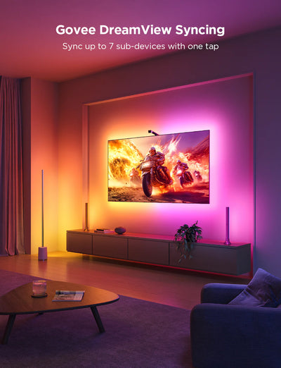 RGBIC TV Backlight Strip With AR Color Gamut Sensor App Control can Capture Part of The Color on The Screen 16.4FT/65-85 TV