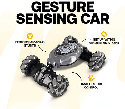 Stunt RC Car 4WD 1:16 With LED Light Gesture Induction Deformation Twist Climbing Radio Controlled Car Electronic Toys For Kids