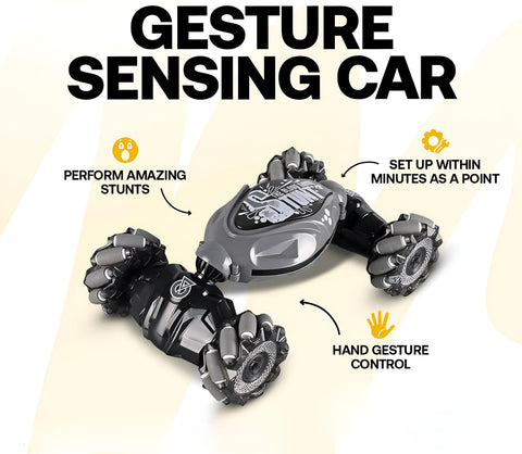 Stunt RC Car 4WD 1:16 With LED Light Gesture Induction Deformation Twist Climbing Radio Controlled Car Electronic Toys For Kids