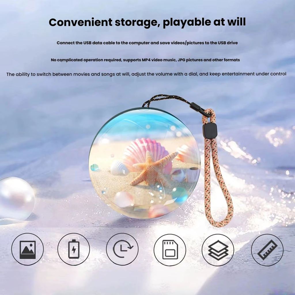 Birthday Gift Playable Video Crystal Ball MP4 Player Desktop Ornament Picture Custom Crystal Ball