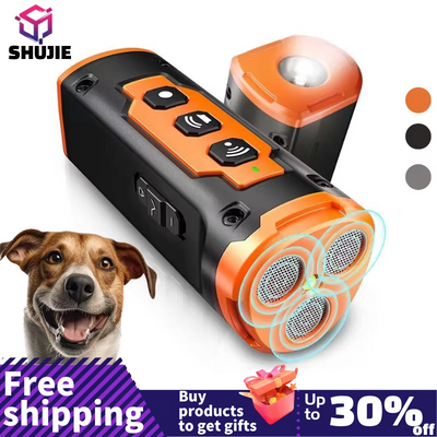 2023 Release Pet Dog Repeller Ultrasonic Dog Training Device Rechargeable Anti Dog Bark Deterrent Device With LED Flashlight